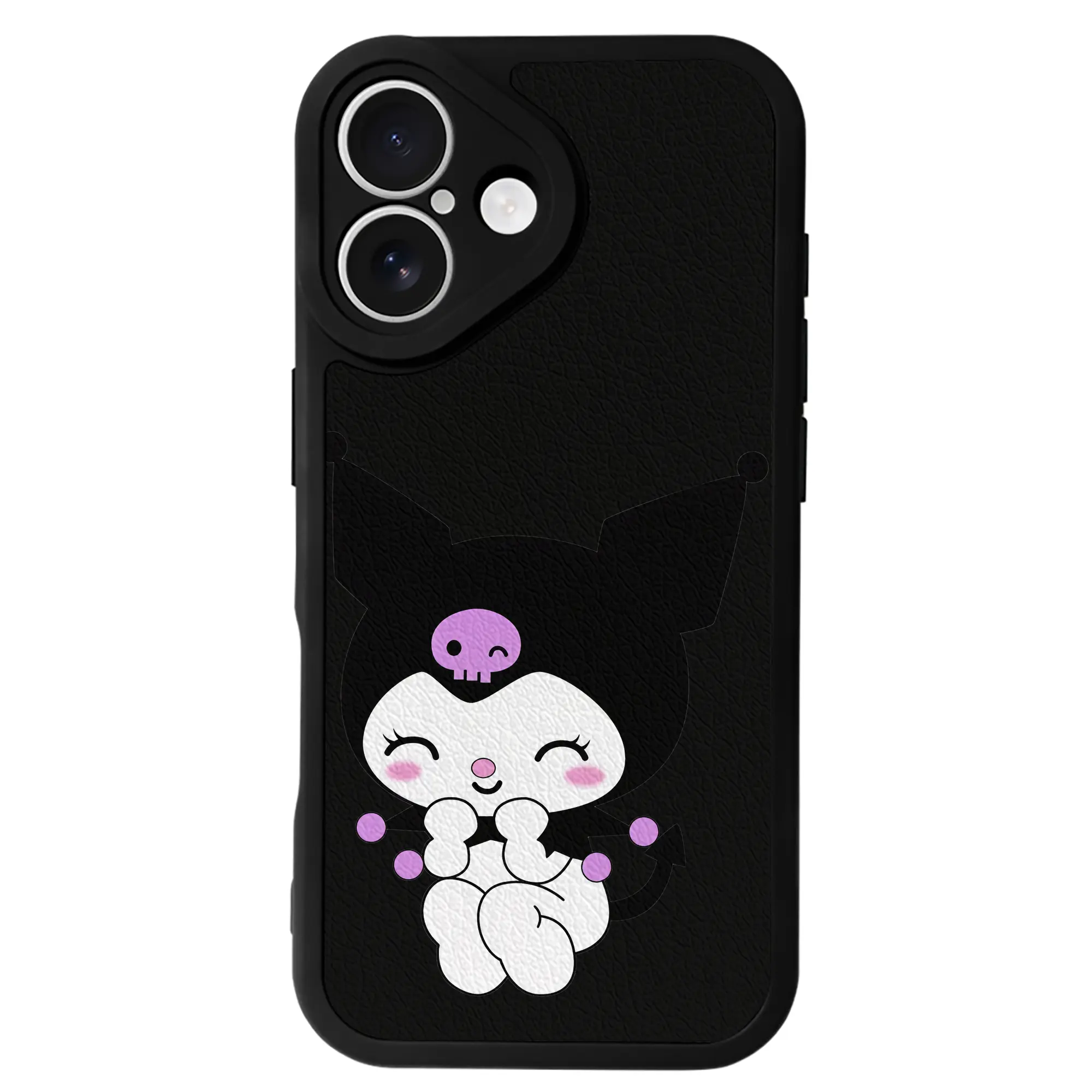 サンリオ グッズ,クロミ - IPhone 16シリーズ対応 ・ シリコンスマホケース ・ レザー調 ・ 高精度フィット ・ 耐衝撃 ・ ワイヤレス充電対応 ・ 精密カット